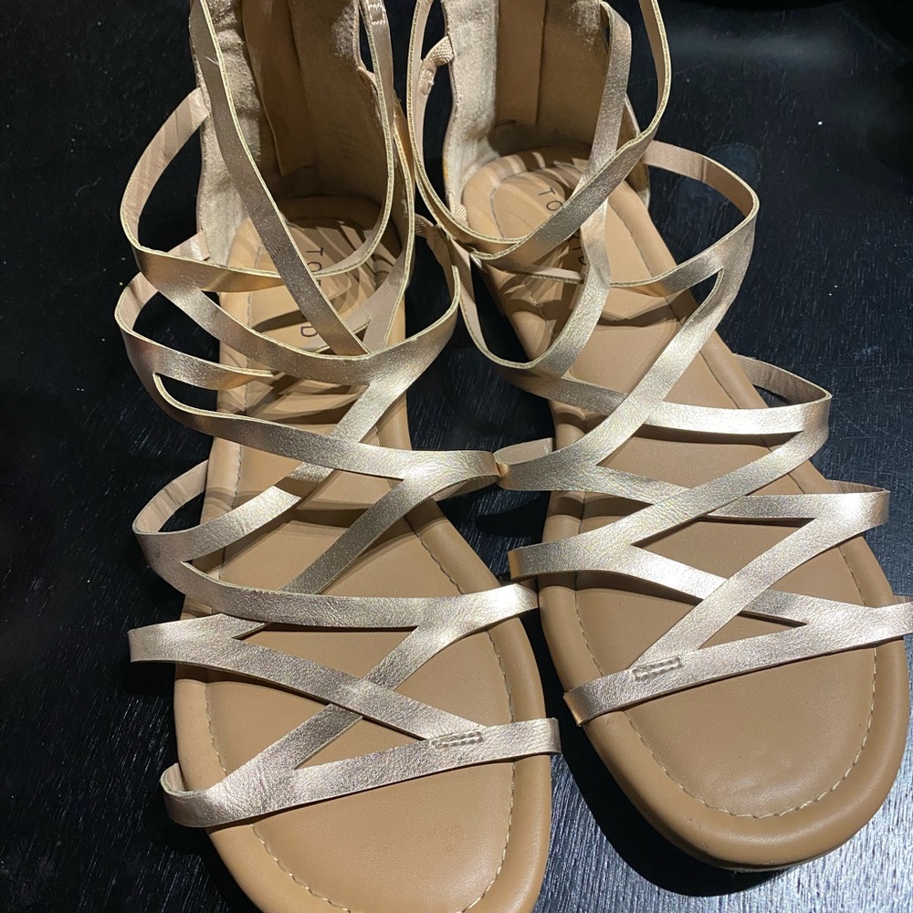 Torrid Rose Gold Gladiator Sandals - Size 9W